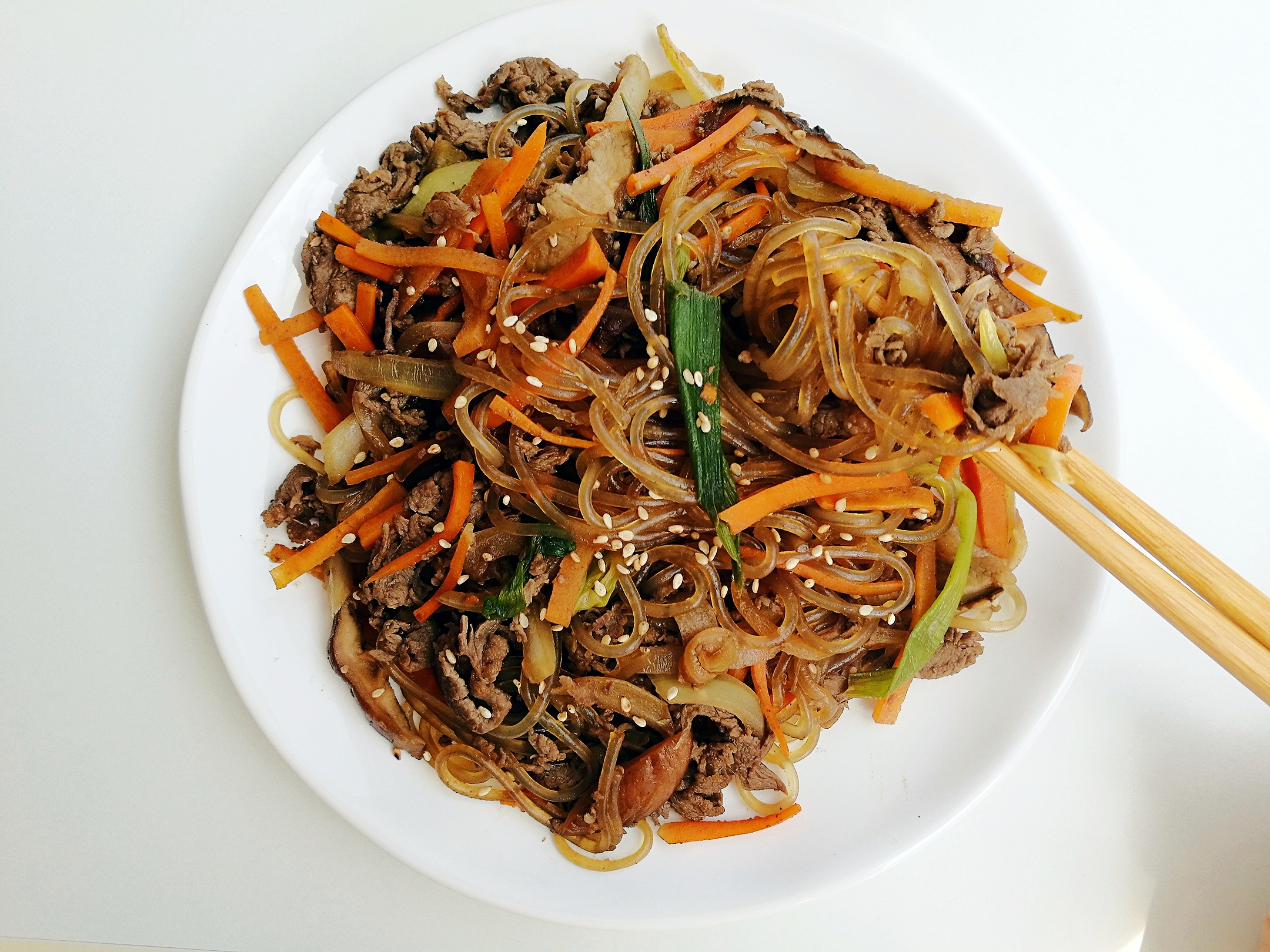 Japchae (Korean Glass Noodles) Qiu Qiu Food